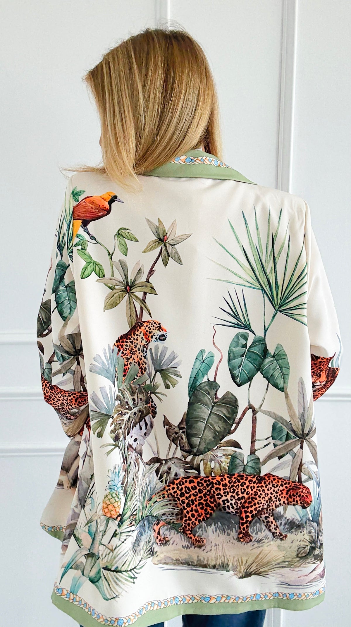 Tropic Jungle Italian Blazer-160 Jackets-Italianissimo-Coastal Bloom Boutique, find the trendiest versions of the popular styles and looks Located in Indialantic, FL