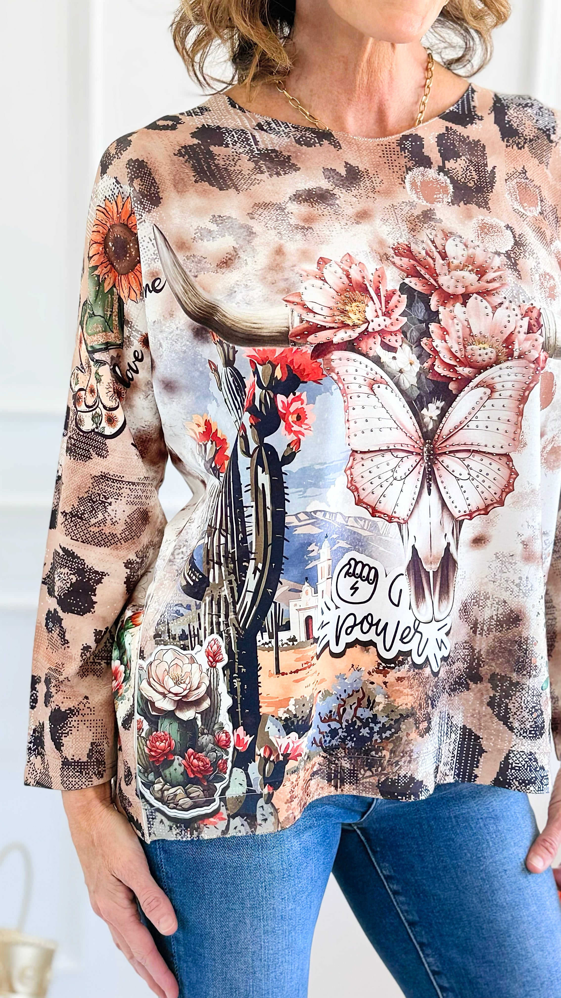 Prairie Crown Long Sleeve Italian Top-110 short Sleeve Top-Italianissimo-Coastal Bloom Boutique, find the trendiest versions of the popular styles and looks Located in Indialantic, FL