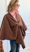 Starlight Wrap Italian Shawl-Brown-150 Cardigans/Layers-SEE YOU IN ROME-Coastal Bloom Boutique, find the trendiest versions of the popular styles and looks Located in Indialantic, FL