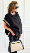 Midnight Stroll Sherpa Vest-160 Jackets-ROUSSEAU-Coastal Bloom Boutique, find the trendiest versions of the popular styles and looks Located in Indialantic, FL