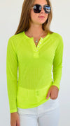 Raglan Long Sleeve Top - DAMAGED-130 Long Sleeve Tops-Heart&Hips-Coastal Bloom Boutique, find the trendiest versions of the popular styles and looks Located in Indialantic, FL