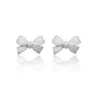 CZ Luxe Bow Stud Earrings-230 Jewelry-NYW-Coastal Bloom Boutique, find the trendiest versions of the popular styles and looks Located in Indialantic, FL