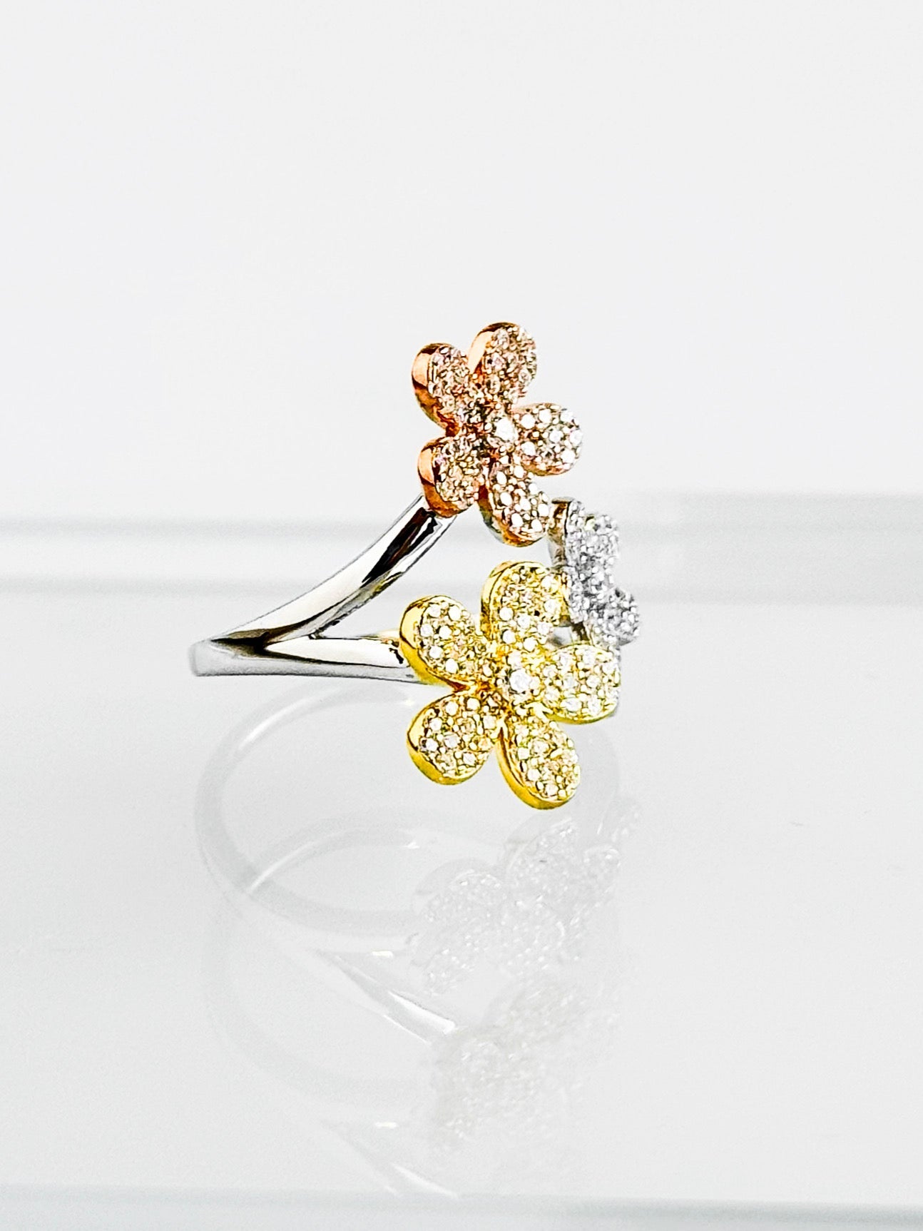 3 Blooms Flower Ring-230 Jewelry-NYC-Coastal Bloom Boutique, find the trendiest versions of the popular styles and looks Located in Indialantic, FL