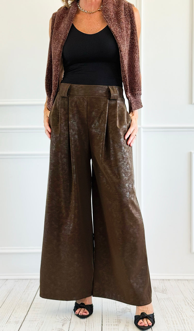 Starlit Italian Flare- Leg Pant- Brown-100 Pants-AZUL MONACO-Coastal Bloom Boutique, find the trendiest versions of the popular styles and looks Located in Indialantic, FL