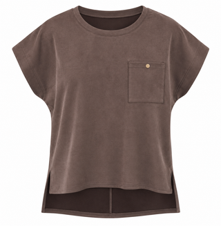 Washed Pocket Short Sleeve Top