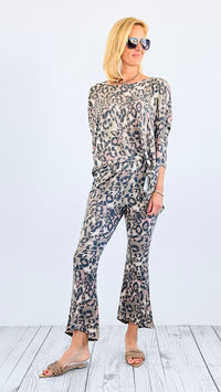 Wildly Leopard Lounge Pants-170 Bottoms-mystree-Coastal Bloom Boutique, find the trendiest versions of the popular styles and looks Located in Indialantic, FL