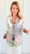 Safari Luxe Italian Blouse-130 Long Sleeve Set-Italianissimo-Coastal Bloom Boutique, find the trendiest versions of the popular styles and looks Located in Indialantic, FL