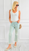 Bohemian Detail Edge Denim Pant-100 Pants-MELLY&CO-Coastal Bloom Boutique, find the trendiest versions of the popular styles and looks Located in Indialantic, FL