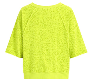 Spotted in Style Italian Short Sleeve Sweatshirt - Neon Yellow