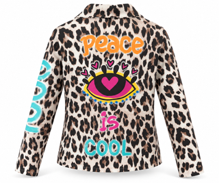 Leopard Peace Is Cool Italian Jacket