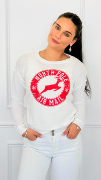 North Pole Express Top-130 Long Sleeve Tops-ROUSSEAU-Coastal Bloom Boutique, find the trendiest versions of the popular styles and looks Located in Indialantic, FL