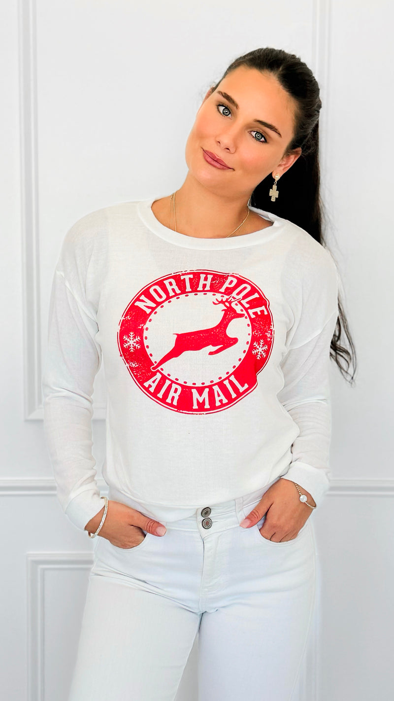 North Pole Express Top-130 Long Sleeve Tops-ROUSSEAU-Coastal Bloom Boutique, find the trendiest versions of the popular styles and looks Located in Indialantic, FL