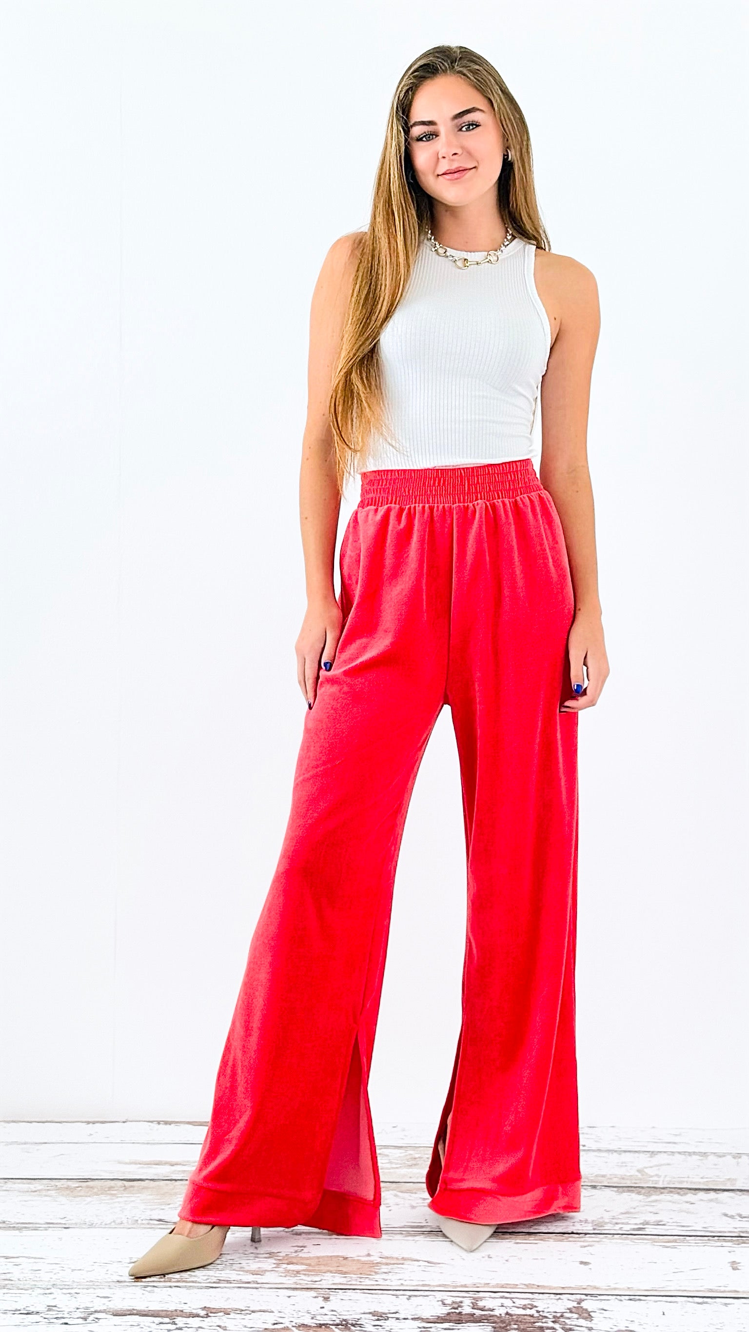 Velvety Wide-Leg Lounge Pants-180 Joggers-minco-Coastal Bloom Boutique, find the trendiest versions of the popular styles and looks Located in Indialantic, FL