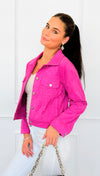 Punchline Snap Front Jacket-160 Jackets-ROUSSEAU-Coastal Bloom Boutique, find the trendiest versions of the popular styles and looks Located in Indialantic, FL