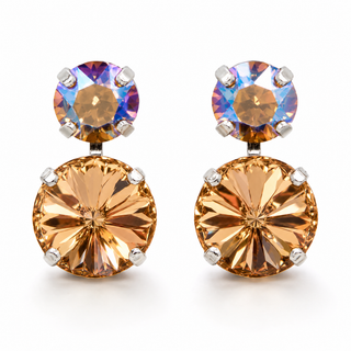 Faceted Drop Earrings - Topaz - Katora