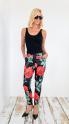 Tropic Bloom Pants-170 Bottoms-OVI-Coastal Bloom Boutique, find the trendiest versions of the popular styles and looks Located in Indialantic, FL