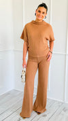 The Art of Staying In Set - Deep Camel-210 Loungewear/Sets-Zenana-Coastal Bloom Boutique, find the trendiest versions of the popular styles and looks Located in Indialantic, FL