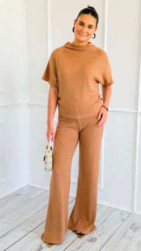 The Art of Staying In Set - Deep Camel-210 Loungewear/Sets-Zenana-Coastal Bloom Boutique, find the trendiest versions of the popular styles and looks Located in Indialantic, FL