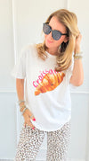 Croissant Italian T-Shirt-110 Short Sleeve Tops-Italianissimo-Coastal Bloom Boutique, find the trendiest versions of the popular styles and looks Located in Indialantic, FL