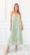 Sunset Palms Braided Strap Maxi Dress - Sage-200 Dresses/Jumpsuits/Rompers-VERY J-Coastal Bloom Boutique, find the trendiest versions of the popular styles and looks Located in Indialantic, FL