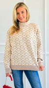 Darling Daisies Jacquard Sweater-140 Sweaters-TEA N ROSE-Coastal Bloom Boutique, find the trendiest versions of the popular styles and looks Located in Indialantic, FL