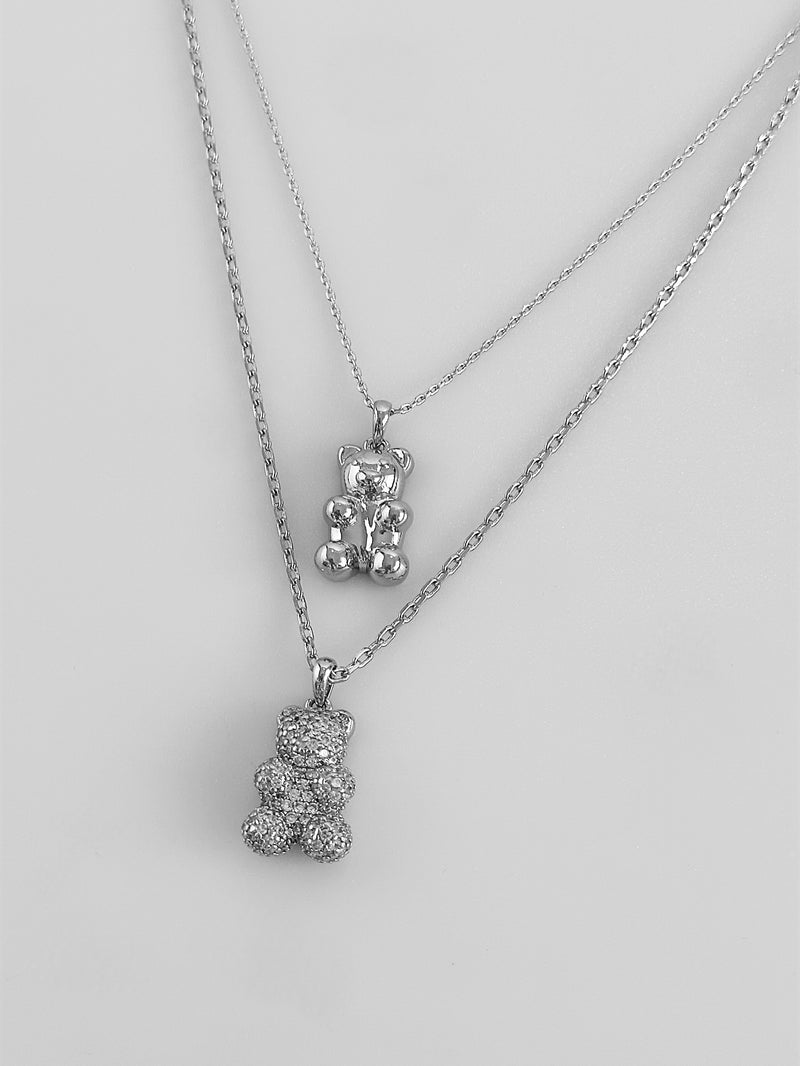 Teddy Duo Layered Pendant Necklace-230 Jewelry-NYW-Coastal Bloom Boutique, find the trendiest versions of the popular styles and looks Located in Indialantic, FL