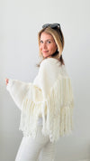 On the Fringe Relaxed Cardigan-140 Sweaters-Rousseau-Coastal Bloom Boutique, find the trendiest versions of the popular styles and looks Located in Indialantic, FL