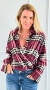 Pretty In Plaid Italian Top-110 Long Sleeve Tops-TATTOO Z-Coastal Bloom Boutique, find the trendiest versions of the popular styles and looks Located in Indialantic, FL