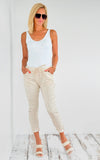 Italian Wish List Jogger - Sand Beige-180 Joggers-Italianissimo-Coastal Bloom Boutique, find the trendiest versions of the popular styles and looks Located in Indialantic, FL