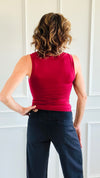 Essential Seamless Tank Top - Cabernet-100 Sleeveless Tops-Zenana-Coastal Bloom Boutique, find the trendiest versions of the popular styles and looks Located in Indialantic, FL
