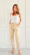 Luxe Layer Italian Jogger- Gold-180 Joggers-SEÑORITA C-Coastal Bloom Boutique, find the trendiest versions of the popular styles and looks Located in Indialantic, FL