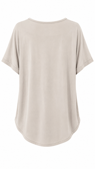 Follow Your Heart Sparkle Italian Top- Beige