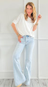 Skyline Flare Denim Jeans-190 Denim-Mica Denim-Coastal Bloom Boutique, find the trendiest versions of the popular styles and looks Located in Indialantic, FL