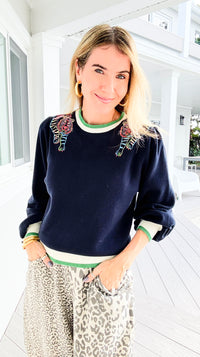 Roaring Soft Knit Top with Tigers-140 Sweaters-VOY-Coastal Bloom Boutique, find the trendiest versions of the popular styles and looks Located in Indialantic, FL