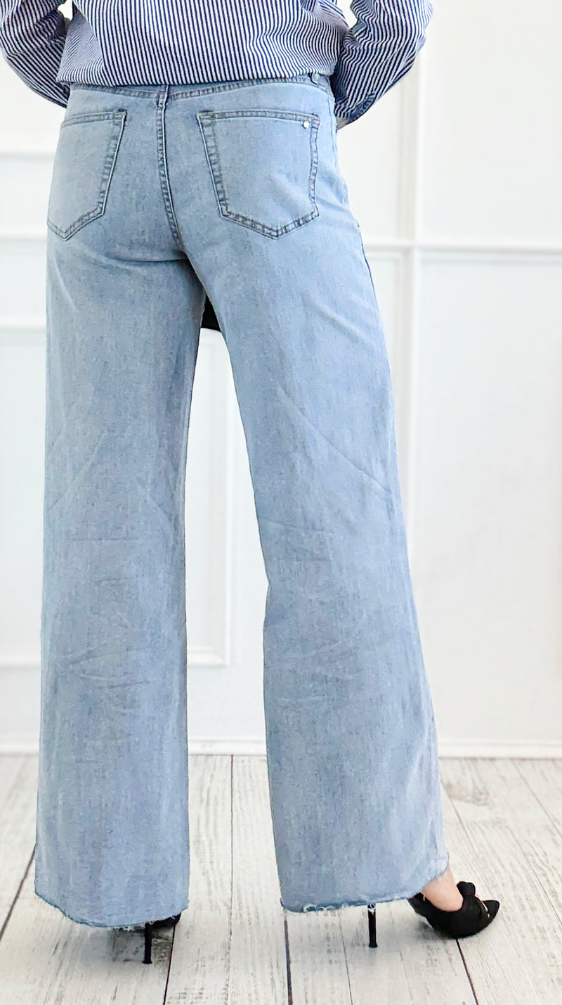 Coastal Air Raw Hem Pants-100 Pants-Mica Denim-Coastal Bloom Boutique, find the trendiest versions of the popular styles and looks Located in Indialantic, FL