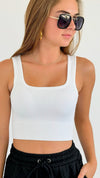 Ribbed Seamless Bra Top - White-220 Intimates-Zenana-Coastal Bloom Boutique, find the trendiest versions of the popular styles and looks Located in Indialantic, FL