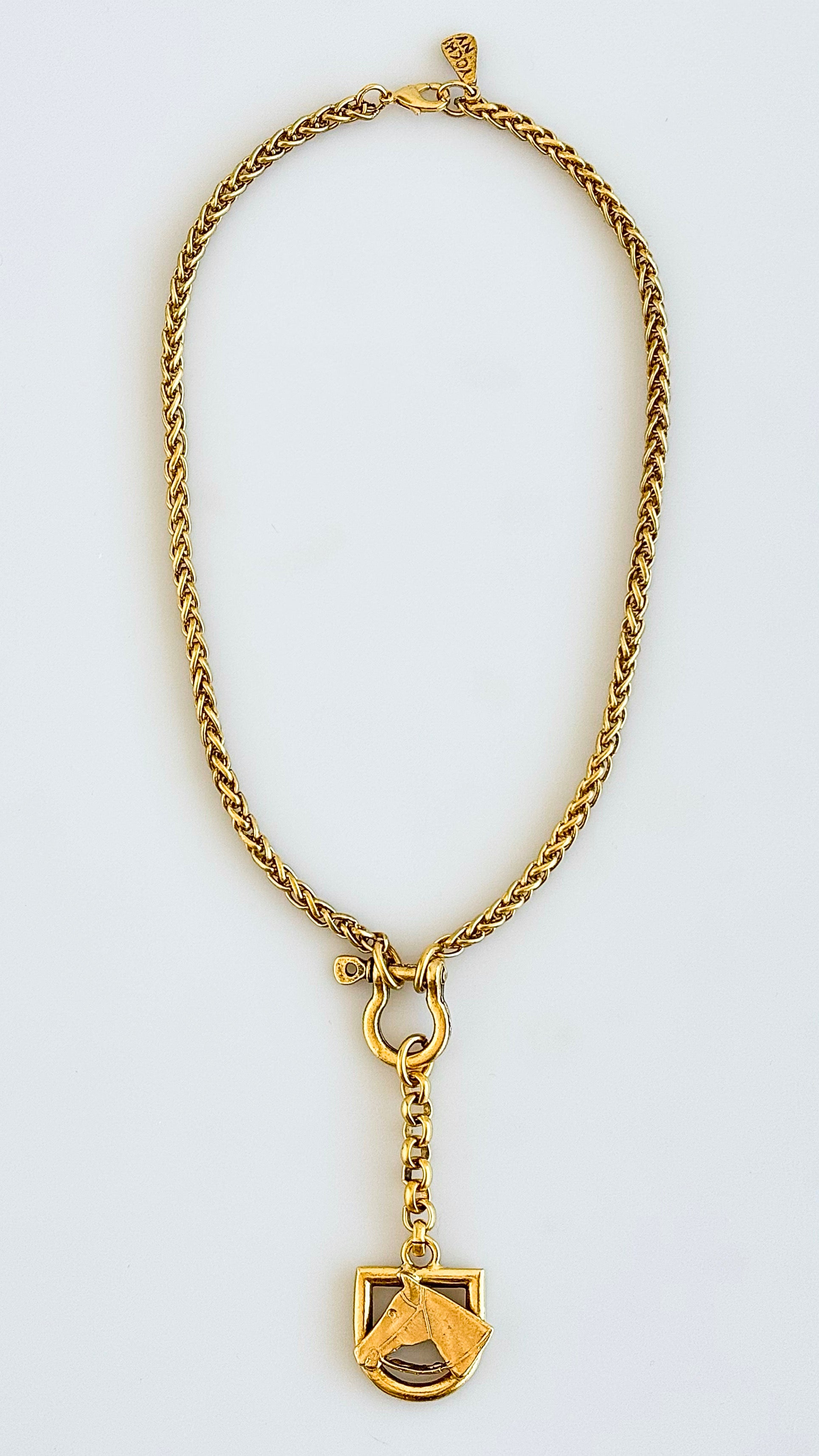 Equestrian Drop Necklace-230 Jewelry-YOCHI-Coastal Bloom Boutique, find the trendiest versions of the popular styles and looks Located in Indialantic, FL