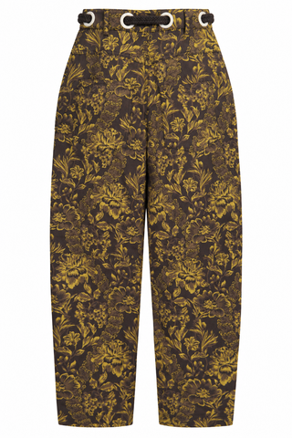 Floral Print Drawstring Pants