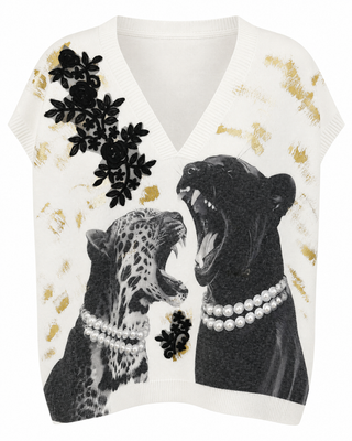 CB Custom - Pearls & Power Knit Italian Top