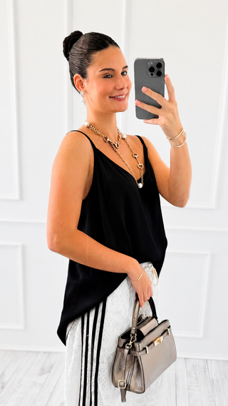 City Lights Italian Tank Top - Black