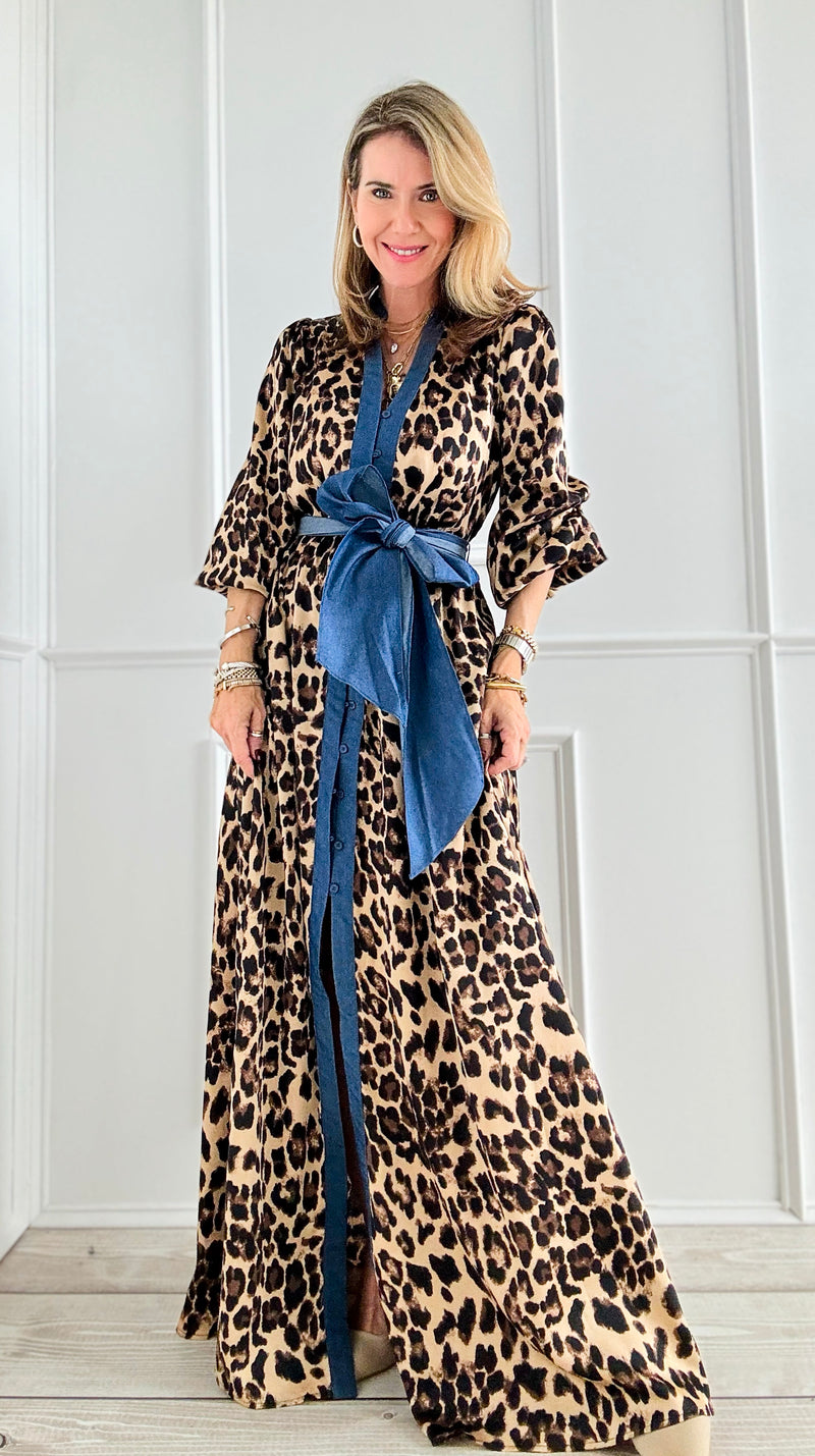 Savanna Luxe Denim Maxi Dress-200 Dresses/Jumpsuits/Rompers-DRESS DAY-Coastal Bloom Boutique, find the trendiest versions of the popular styles and looks Located in Indialantic, FL