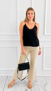 Effortless V-Neck Top - Black-100 Sleeveless Tops-Zenana-Coastal Bloom Boutique, find the trendiest versions of the popular styles and looks Located in Indialantic, FL