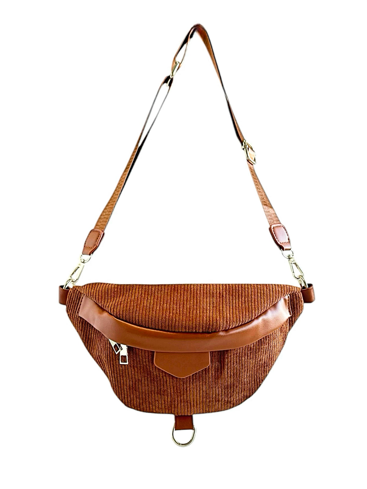Luxe Corduroy Crossbody Bag-240 Bags-Zenana-Coastal Bloom Boutique, find the trendiest versions of the popular styles and looks Located in Indialantic, FL