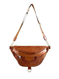 Luxe Corduroy Crossbody Bag-240 Bags-Zenana-Coastal Bloom Boutique, find the trendiest versions of the popular styles and looks Located in Indialantic, FL