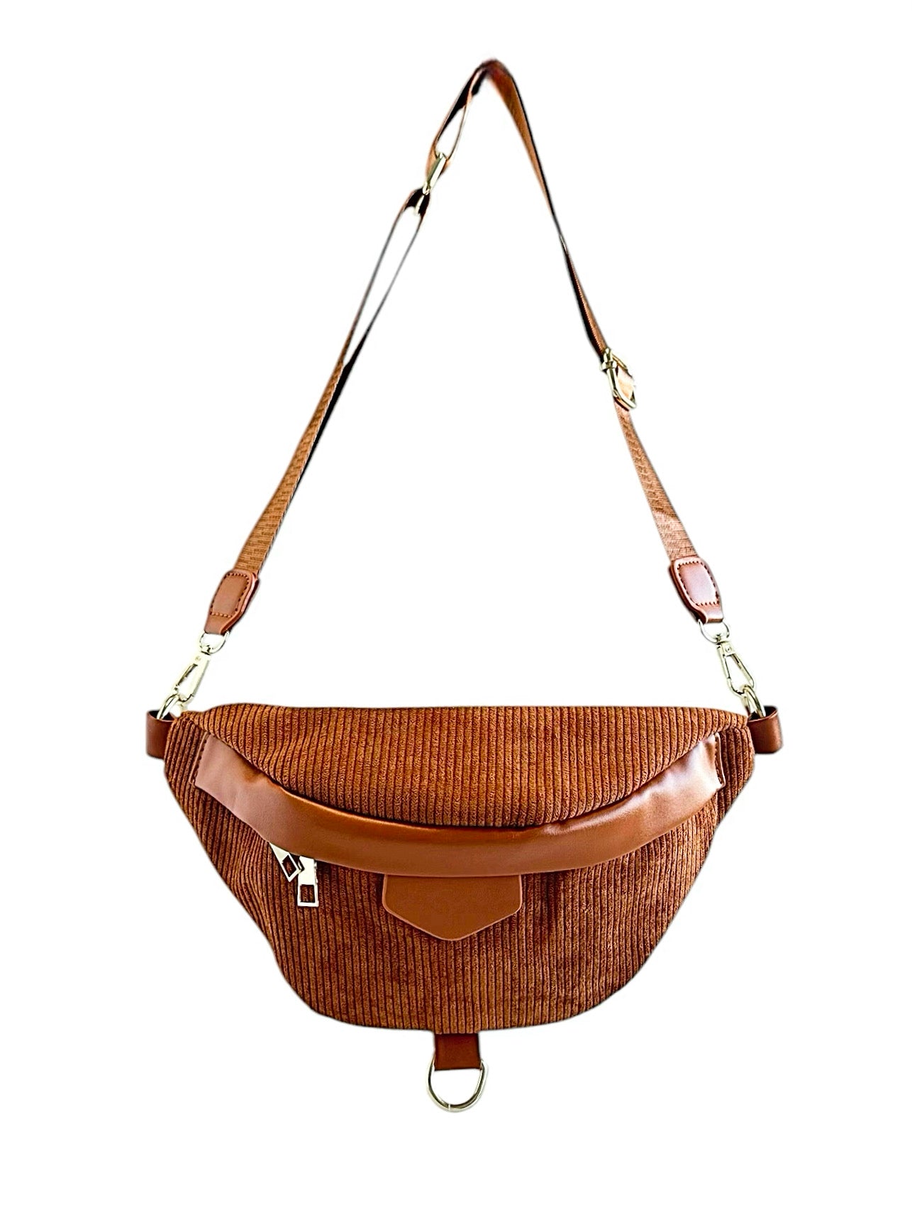 Luxe Corduroy Crossbody Bag-240 Bags-Zenana-Coastal Bloom Boutique, find the trendiest versions of the popular styles and looks Located in Indialantic, FL