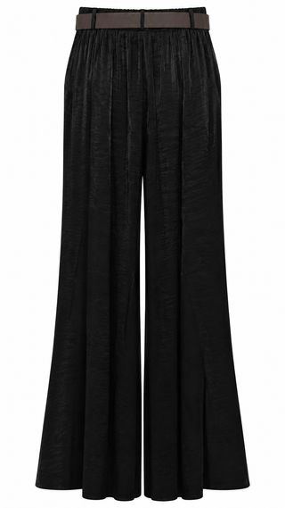 Soft Shine Wide Leg Italian Pant - Black