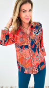 Saddle Button Down Shirt-130 Long Sleeve Tops-Gretchen Scott-Coastal Bloom Boutique, find the trendiest versions of the popular styles and looks Located in Indialantic, FL