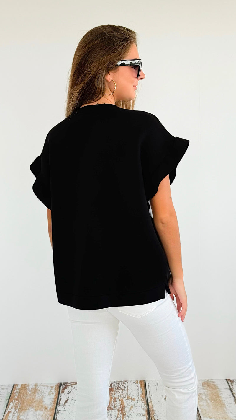 Bow Detailed Short Sleeves Top-110 Short Sleeve Tops-Joh Apparel-Coastal Bloom Boutique, find the trendiest versions of the popular styles and looks Located in Indialantic, FL