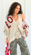 Patch & Cozy Knit Cardigan-150 Cardigan Layers-Blue Velvet-Coastal Bloom Boutique, find the trendiest versions of the popular styles and looks Located in Indialantic, FL