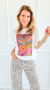 Wild Floral Italian Graphic Tee-110 short Sleeve Top-Italianissimo-Coastal Bloom Boutique, find the trendiest versions of the popular styles and looks Located in Indialantic, FL